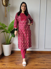 New Exclusive Hand  block printed Stitched Cotton  Kurtis with Pant